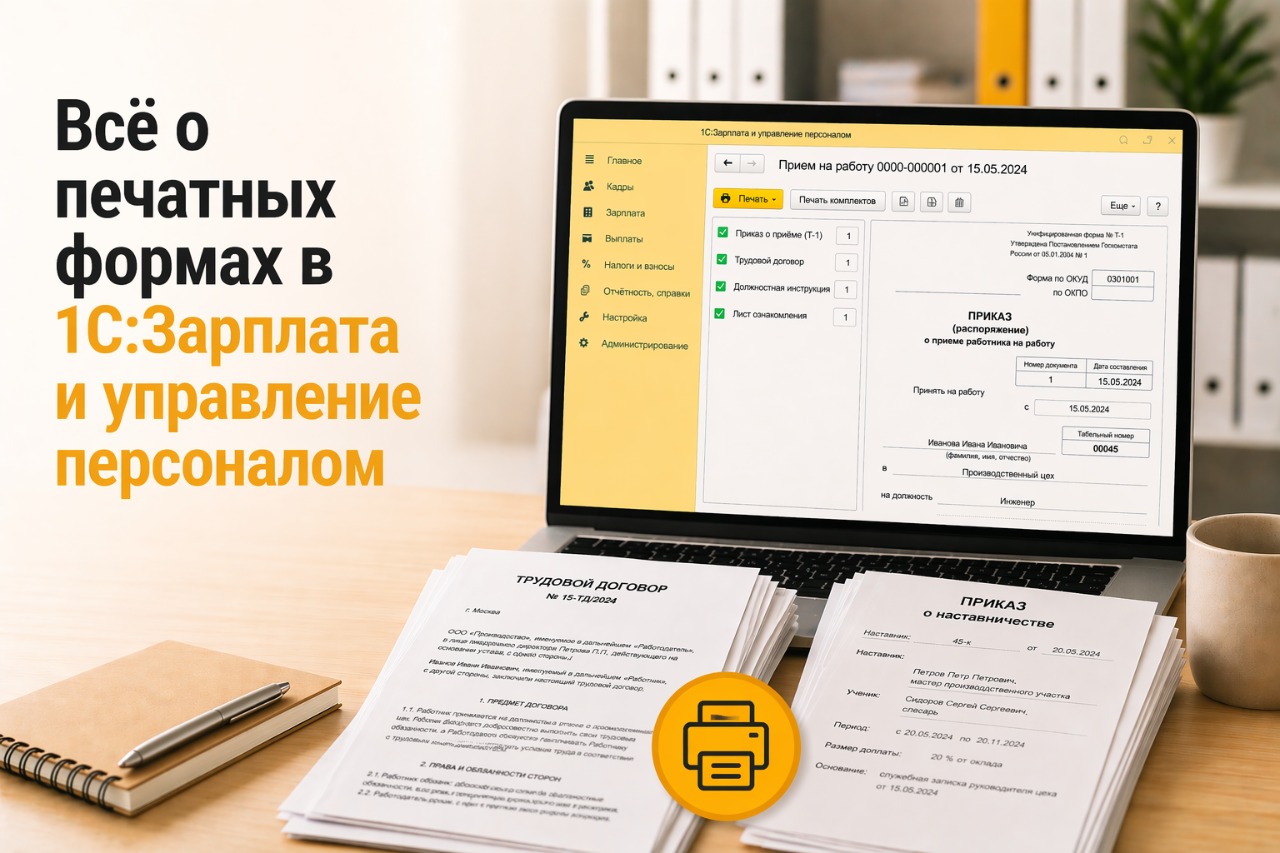 Всё о печатных формах в 1С:Зарплата и управление персоналом