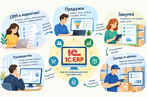 Применение  коммерческого контура в 1С:ERP для управления бизнесом